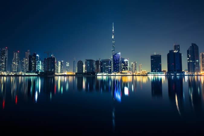 Dubai skyline at night showcasing why UAE leads global entrepreneurship in 2026