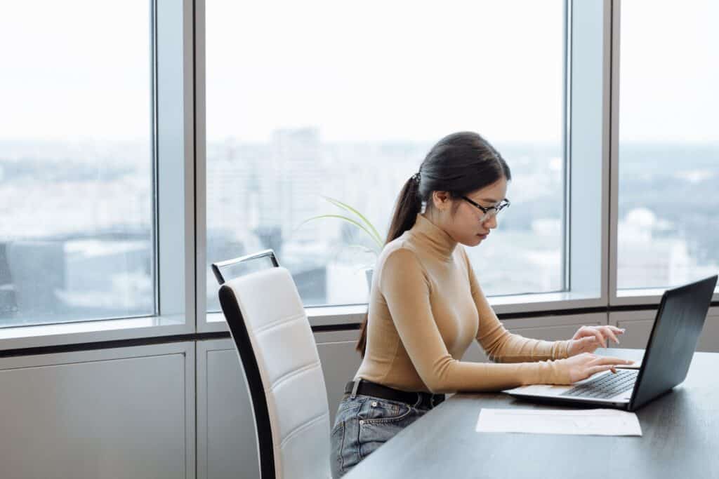 Businesswoman reviewing statutory documentation required for Hong Kong company registration