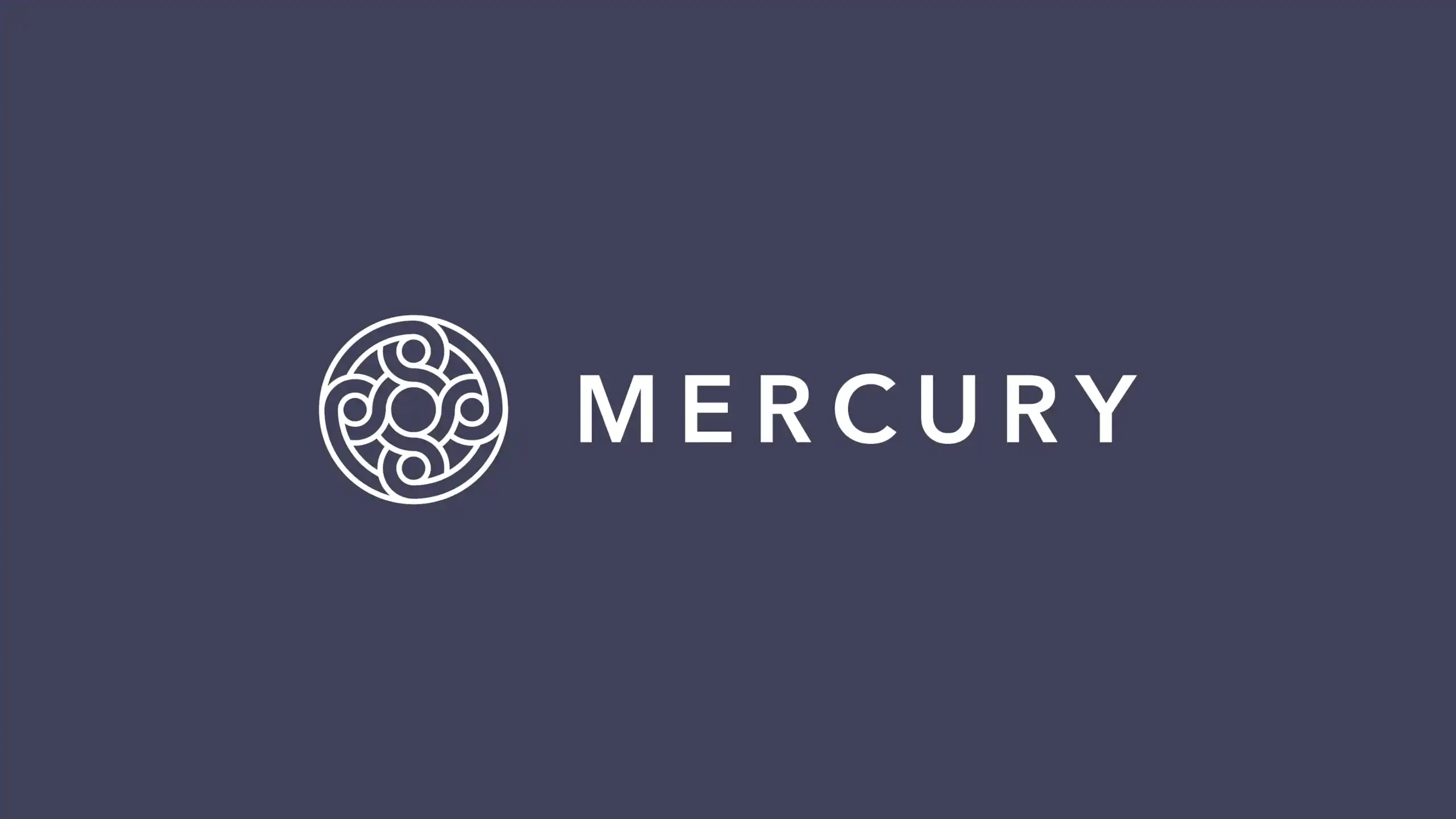 Mercury logo on a dark background, the digital banking platform used by foreign founders for US business accounts