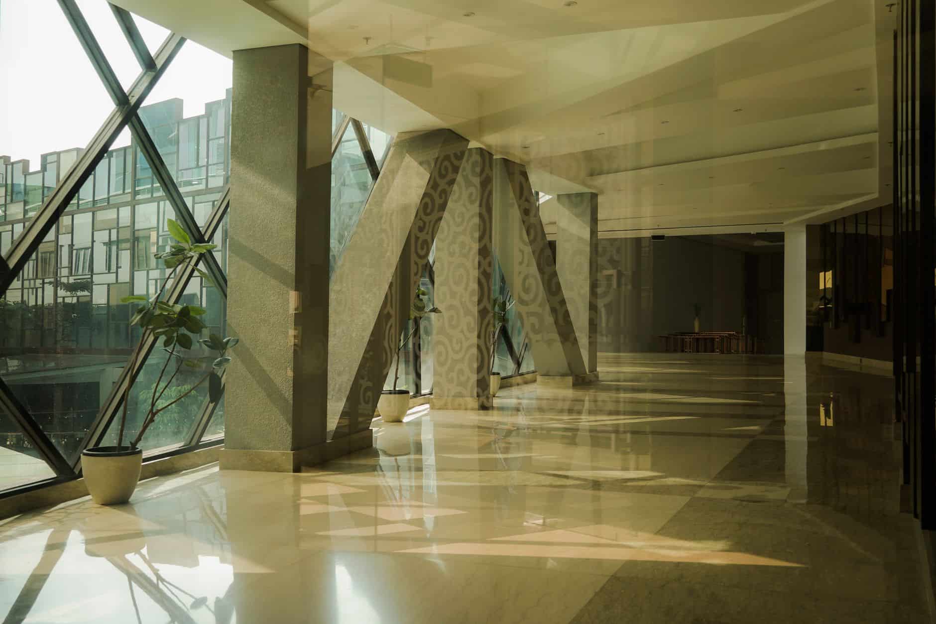 Cyprus for entrepreneurs: a modern corridor overlooking the city as founders map their 90-day action plan