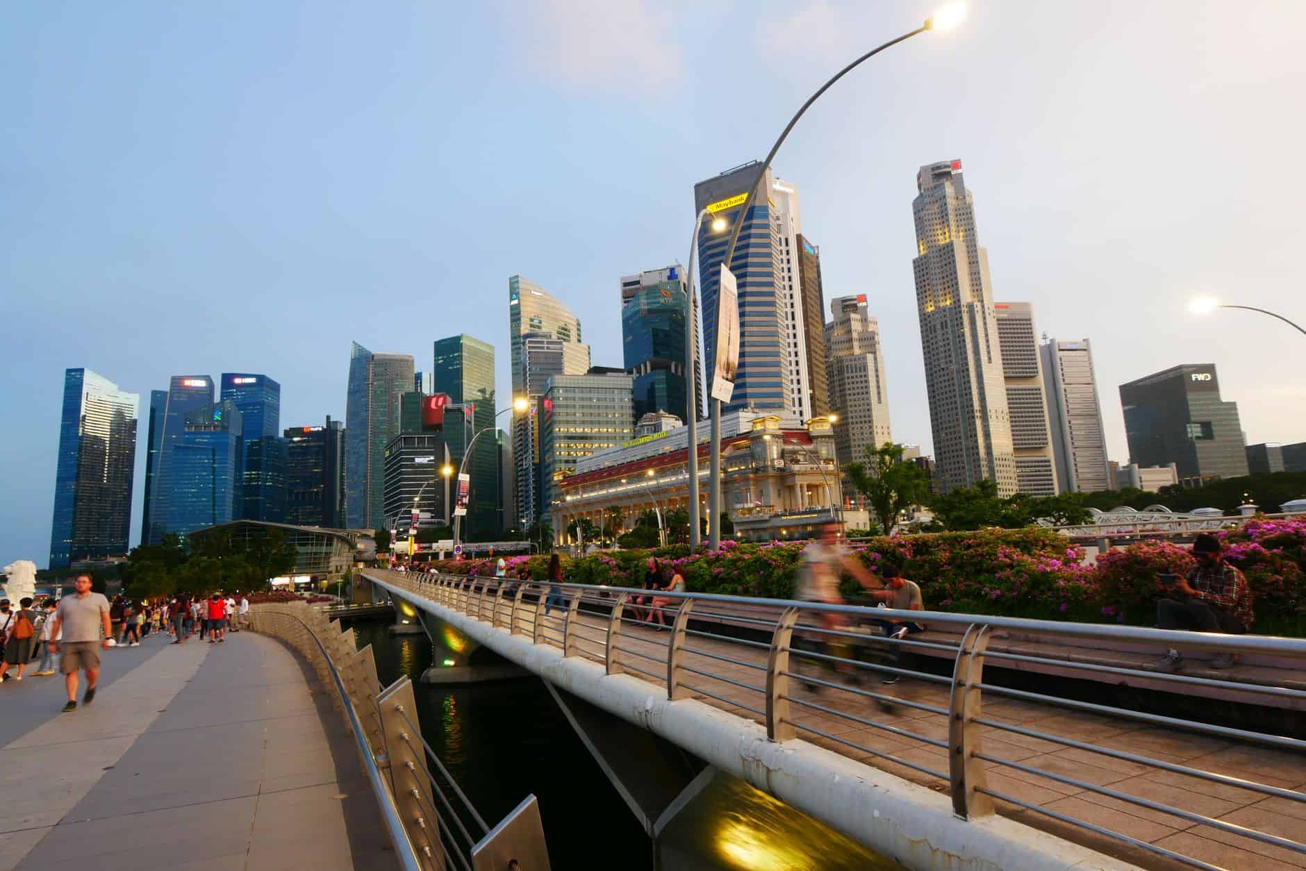 Singapore dusk cityscape showing the step-by-step incorporation journey ahead