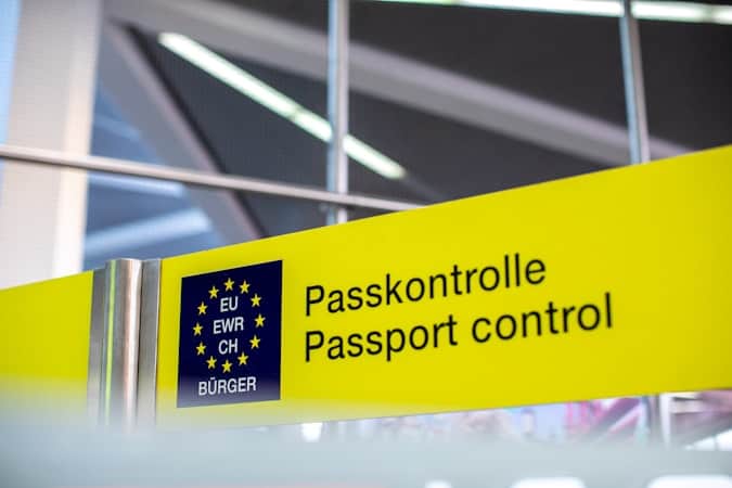 Passport control checkpoint where expats prove foreign residency for the FEIE
