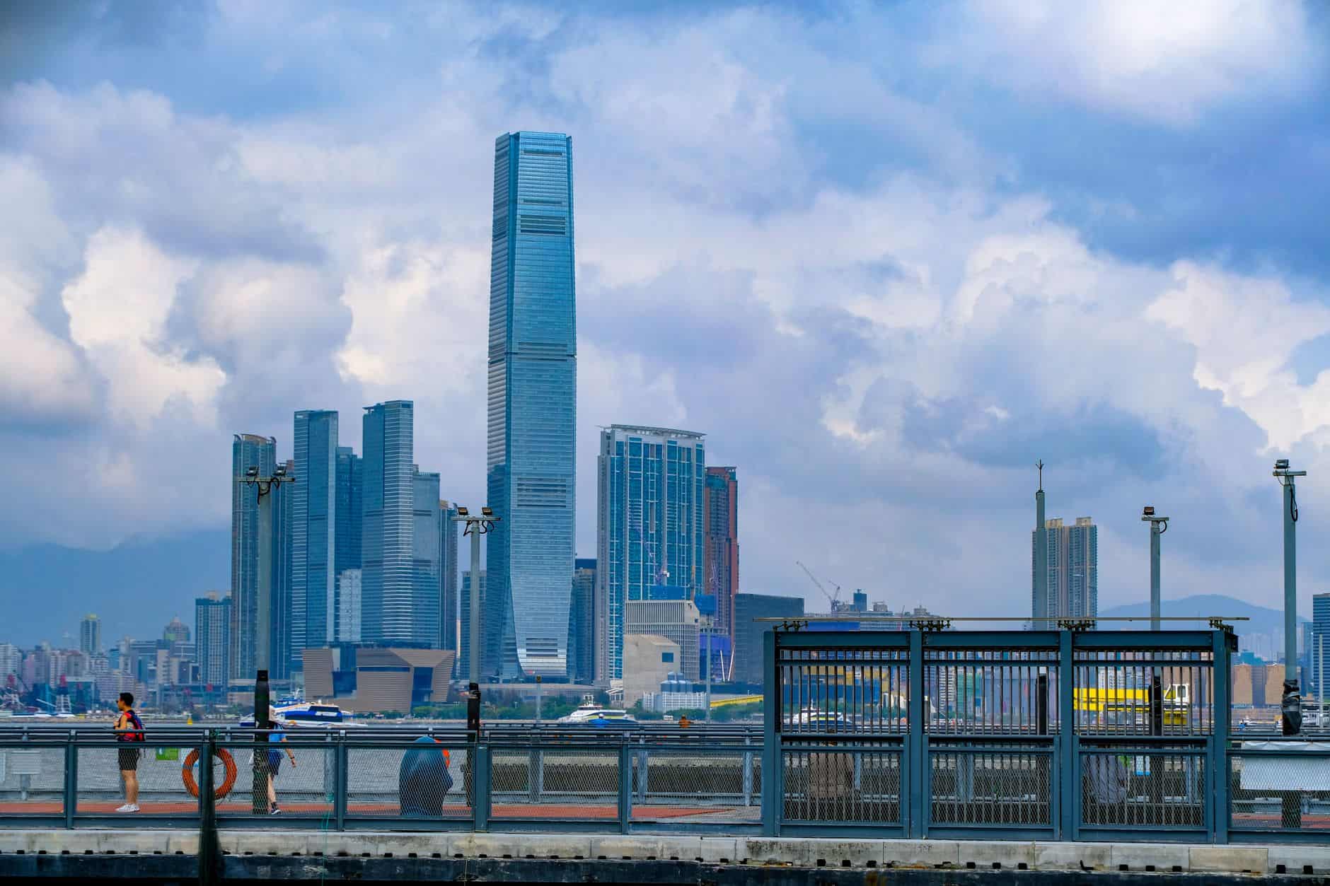 ICC Tower rising over Hong Kong's skyline where non-resident business accounts are opened