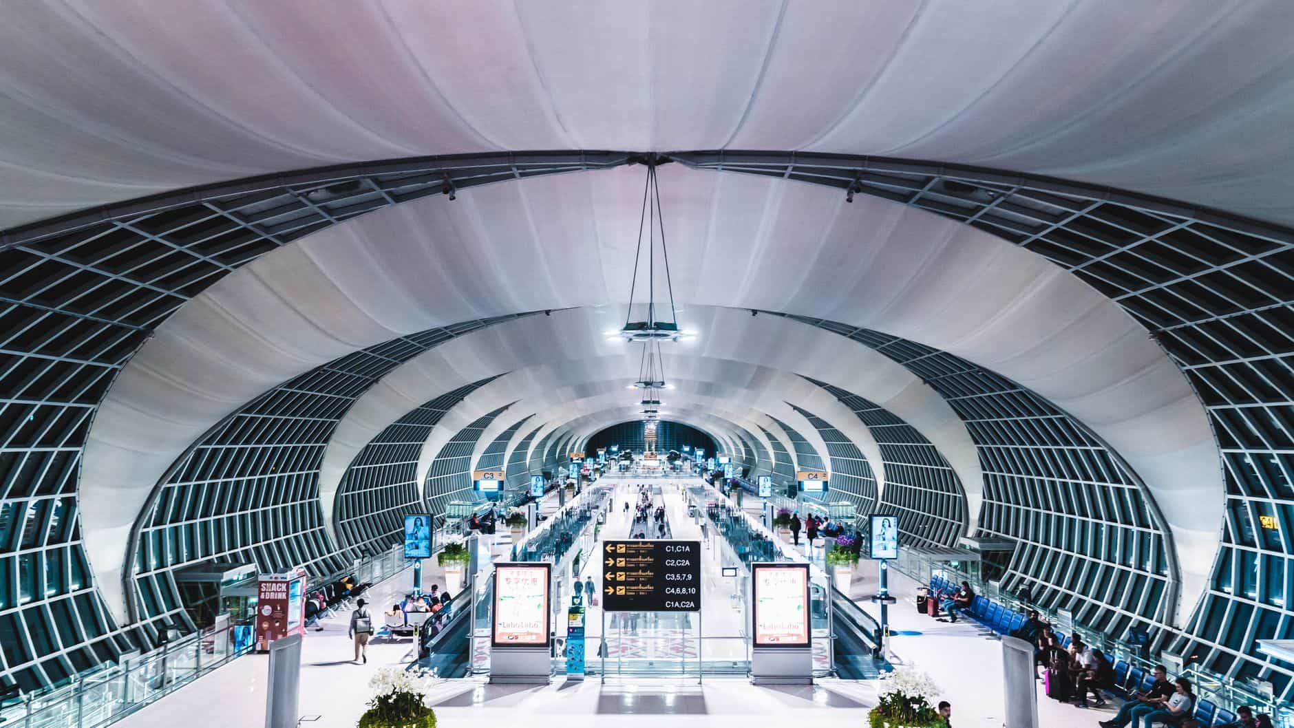 Bangkok's Suvarnabhumi Airport terminal in a top expat destination for maximizing FEIE exclusions