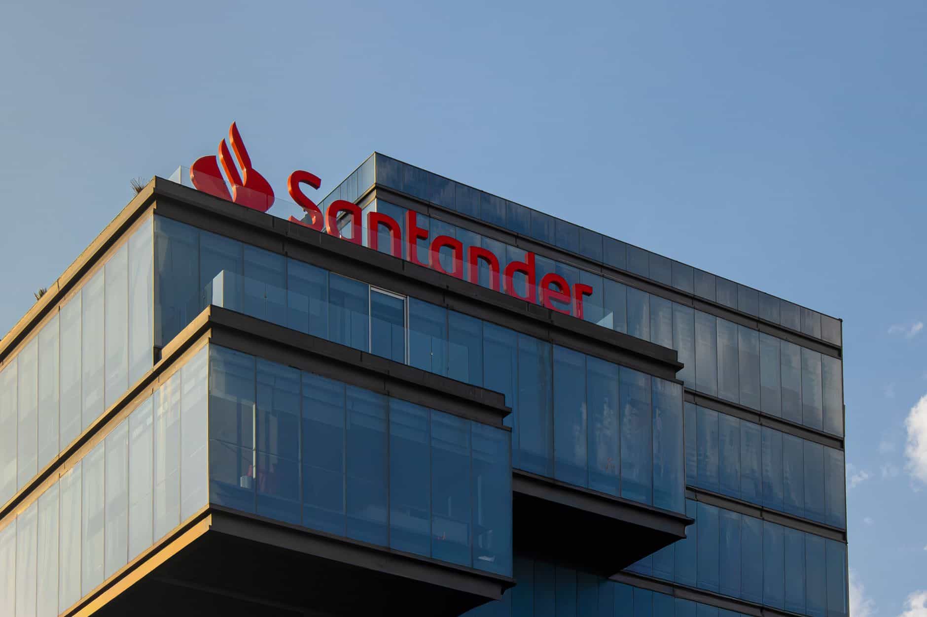 Santander bank branch representing traditional banking versus virtual IBAN for international business