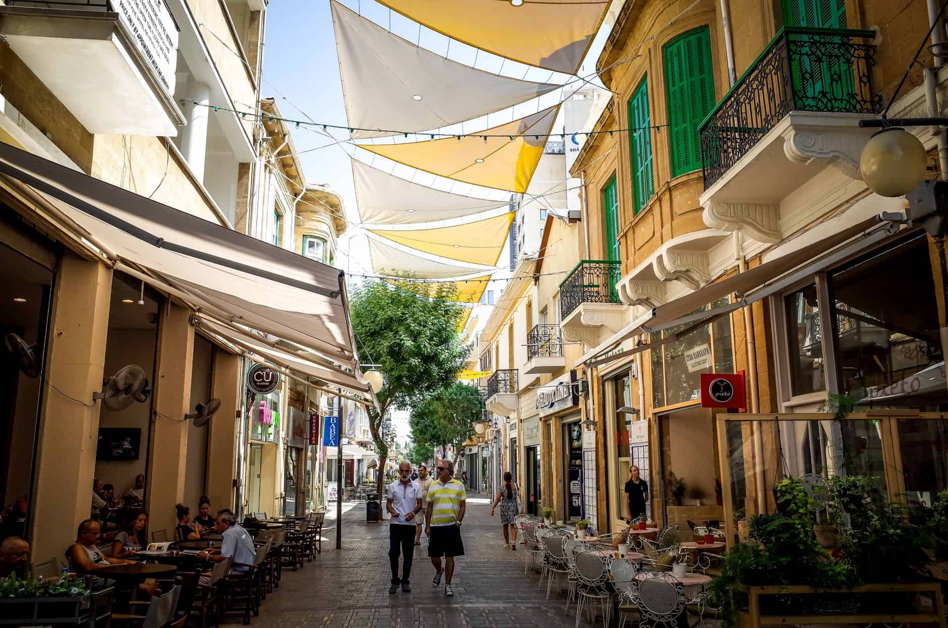 Bustling Nicosia street where non-dom residents enjoy up to 17 years of tax exemptions