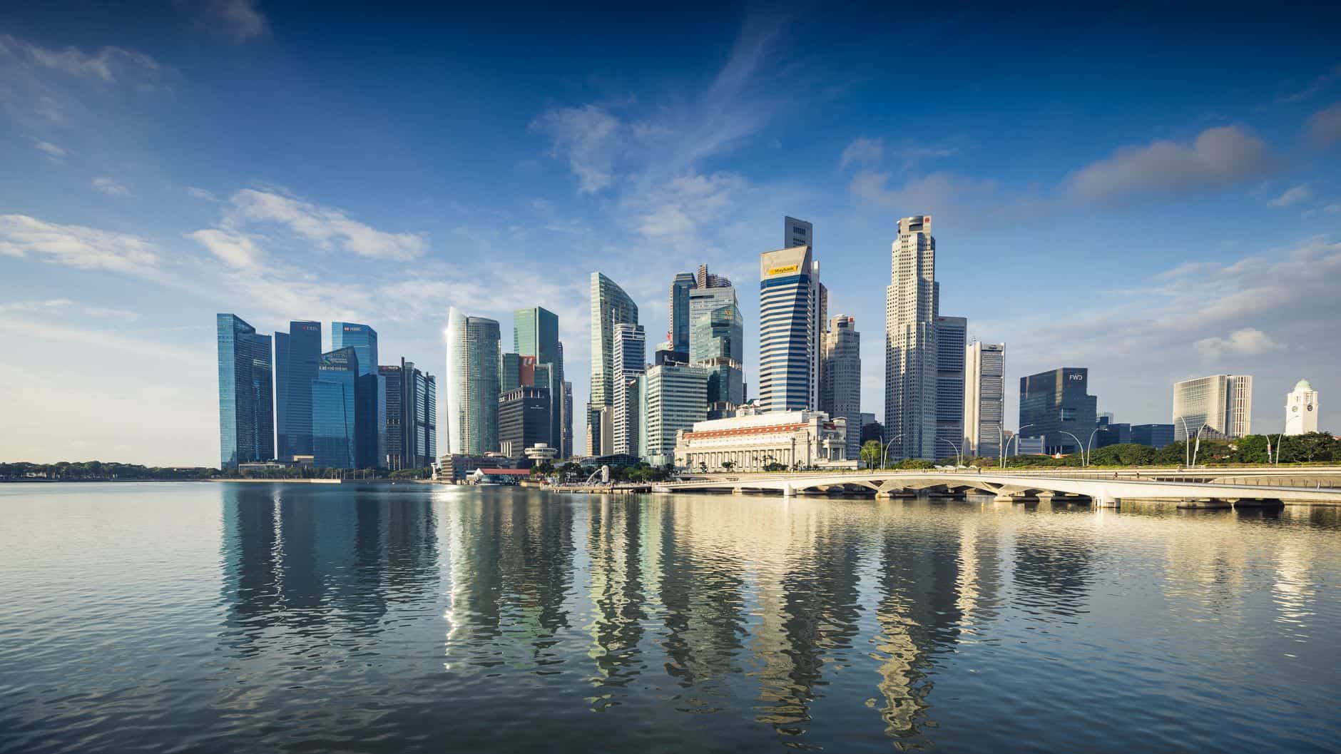 Singapore skyline representing professional and managerial roles eligible for the Employment Pass