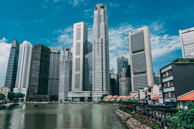 Singapore riverside skyline illustrating low-substance company account closure risk