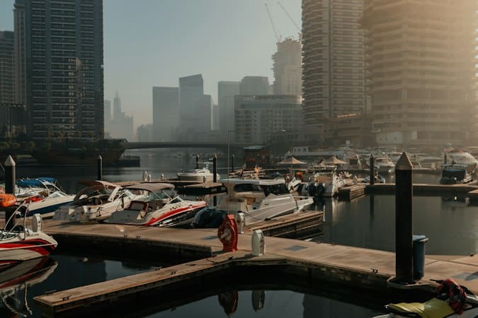 Dubai marina skyline where residents apply for a UAE tax residency certificate
