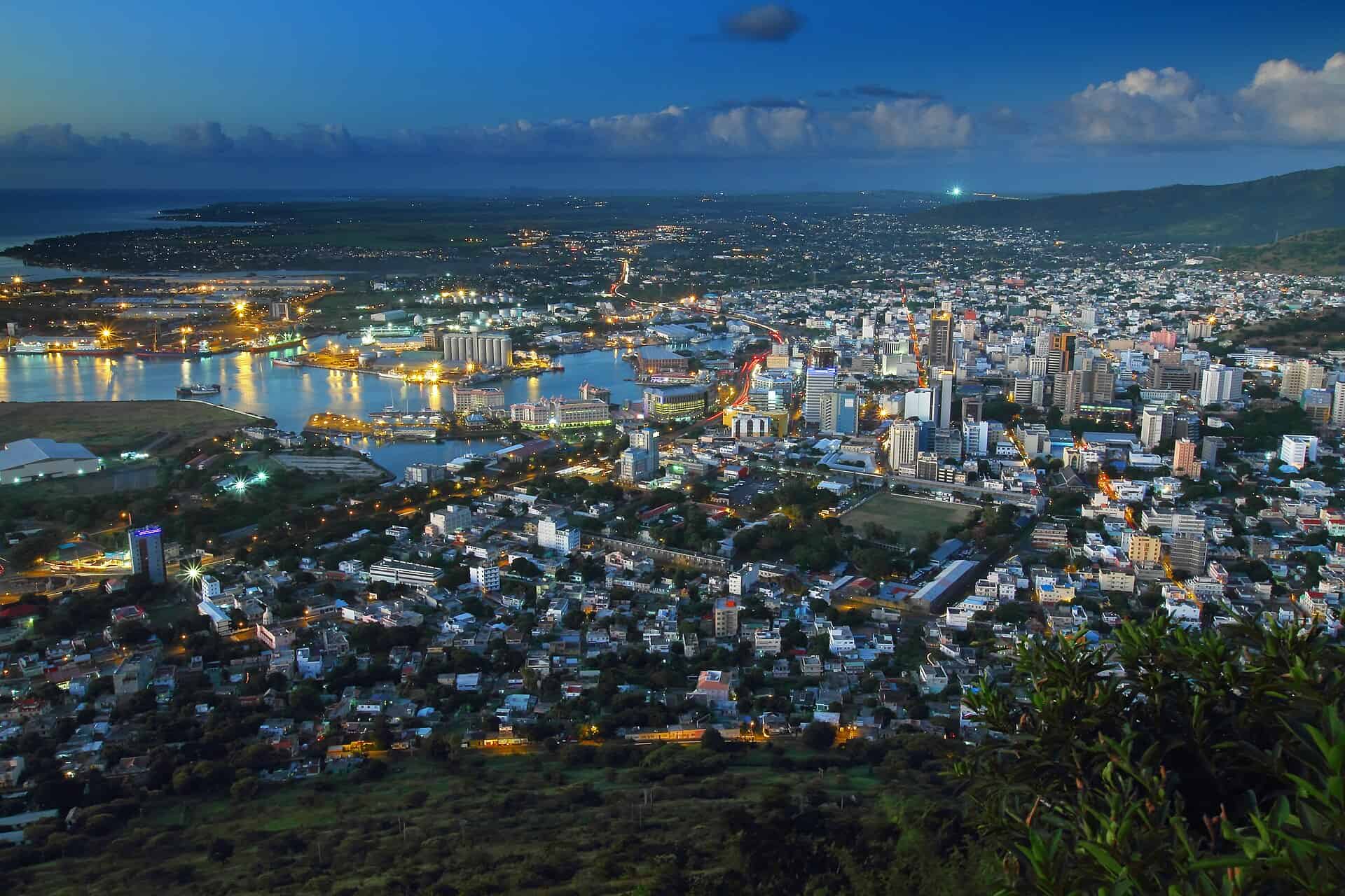 Port Louis skyline illustrating operating cost comparisons across Indian Ocean competitor cities
